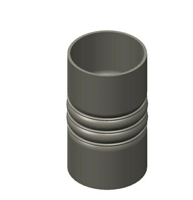 CUMMINS SILACONE HUMP FLEX HOSE 4330737 068045 JA16 O.D. 4-3/8