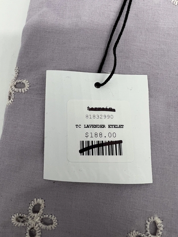 Anthropologie Terrain Lavender Eyelet Tablecloth With Matching Napkins Purple  - Image 4 of 4