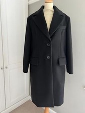 Miu Miu Coat Wool & Cashmere Black Was £3800 Size 40 Uk10 Ref Mp Rarely Worn