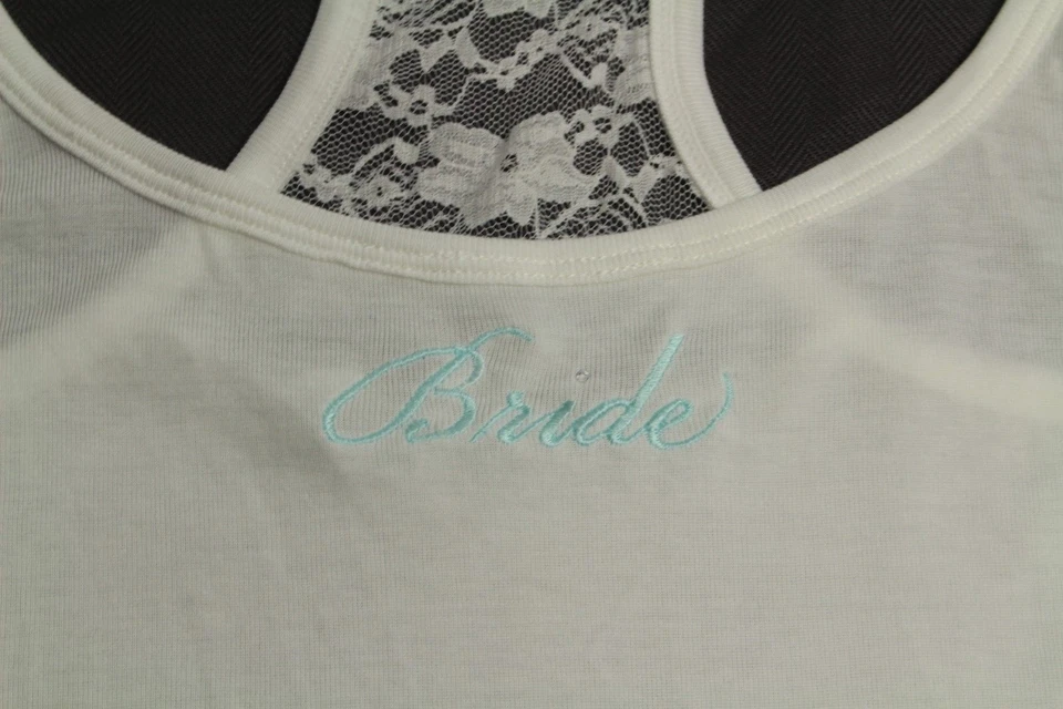 Camiseta sin mangas Linea Donatella nupcial íntima cami encaje espalda corredora talla M venta al por menor $38 Foto 3 de 3