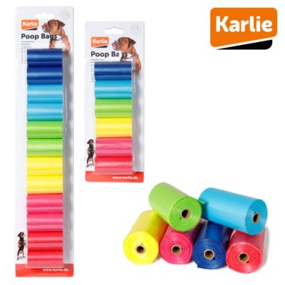 Karlie Kotbeutel Poop Bags - bunt - Hunde Kottüten für Spender Nachfüllrollen