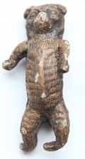 Antique Tin Lead Miniature Toy Animals Figurine BEAR