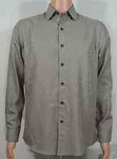 Tasso Elba #6990 NEW Mens Long Sleeve Button Front Marcus Paisley Jacquard Shirt