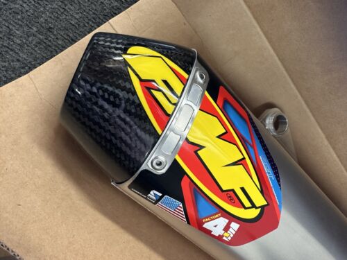 FMF 4.1 RCT Slip-On Stainless w/ Carbon End Cap 042374 Kawasaki KX250F 17-20 - Picture 2 of 11