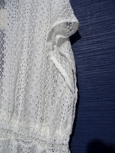 XL White sheer lace OASIS sleeveless v-neck dress new - Picture 14 of 15