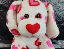 Build-A-Bear BAB 2012 Puppy Dog Hearts Fur You Plush Stuffed Animal Valentines