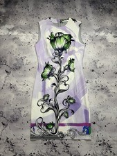 Rare Versace Collection Sleeveless Floral Printed Sheath Dress Rrp $497