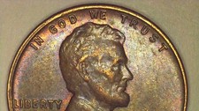 1960 D Lincoln Memorial Cent with Rainbow Toning (A452)