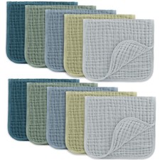 10 PCS 20x10 Inch Multi Boy Muslin Baby Burp Cloth 6Layer 100 Cotton