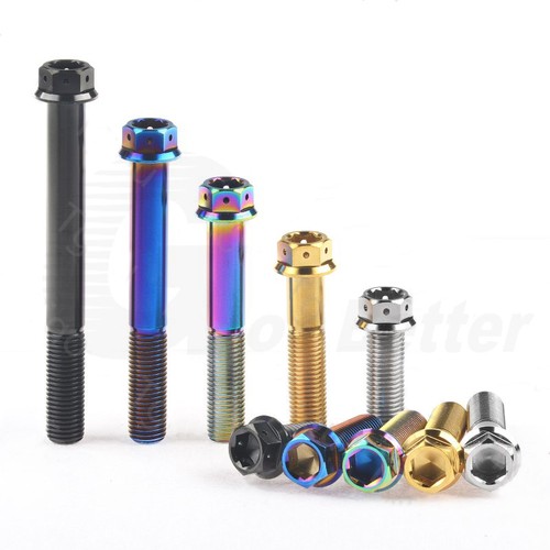 M8 Titanium Flange Hex Head Bolt 15 20 25 30 35 40 45 50 55mm Screws Motorcycle - Picture 8 of 13
