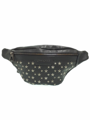 【Jimmy Choo】Jimmy Choo 'Delhi Star Studs Waist Pouch' Men's Body Bag 1 Week