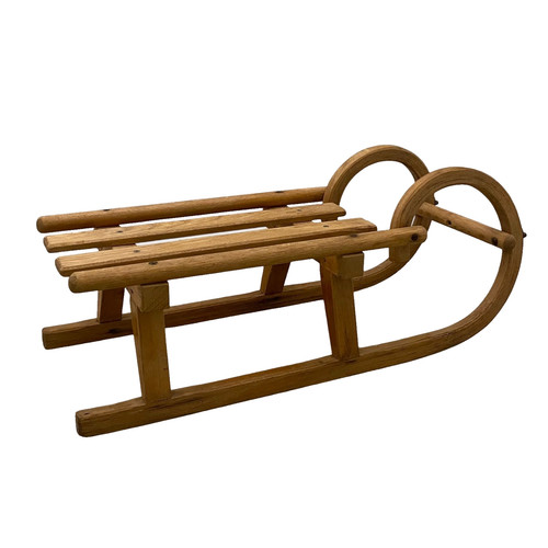 Vintage Wooden Sled Toboggan Snow Sledge Rustic Winter Cabin Decor
