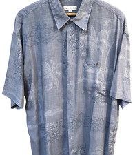 Pierre Cardin Tropical Men  s Shirt Vintage Button Down Short Sleeves Size XL