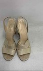 Talbots Pebbled Leather Neutral Slingback Block Heel Sandals Women's Size 9 AA — photo 2