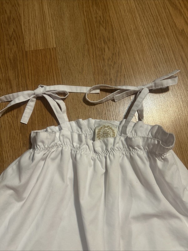 Beaufort Bonnet Company Girls Size 8  White Bow-tie Top
