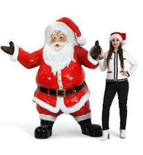 Large Santa Claus Statue - Santa Decor -  Christmas Decoration - Indoor Outdoor