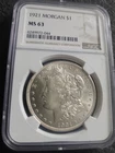 1921-P Morgan Silver $1 Dollar NGC MS63