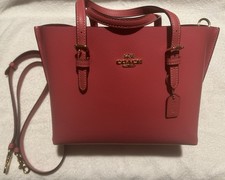 Coach Mollie Tote 25 Dbl Faced Leather Bag, w/shoulder strap - Pink. Excellent