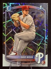 Gage Wood 2025 Bowman Draft 1st Chrome #BDC-4 Laser Refractor (RC)