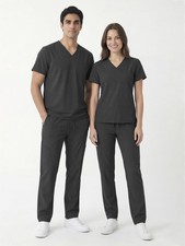Scrubstar Unisex Core Essentials Drawstring Scrub Pants Small Black NWT