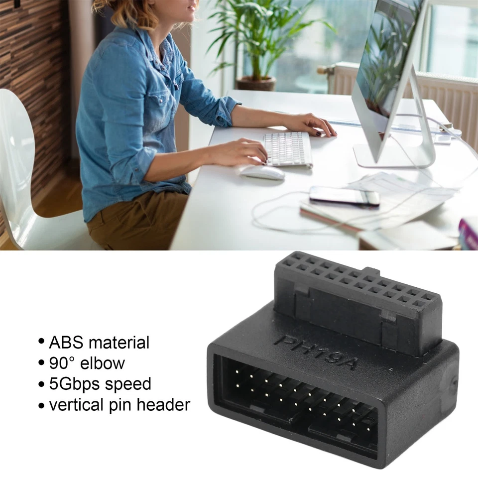 Adattatore intestazione USB3.0 19 pin a 20 pin per scheda madre PC tipo AB - Immagine 4 di 4