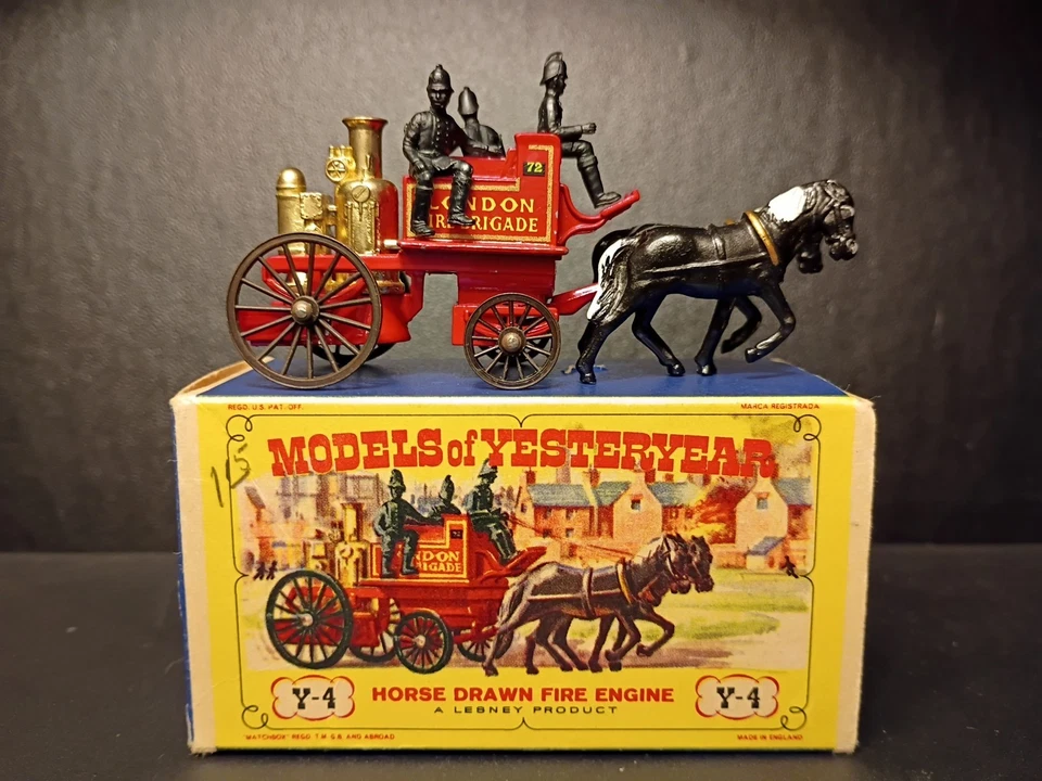 Matchbox 1905 Y-4 Shand Mason Horse Drawn Fire Engine In  Original D2 Box - Image 3 of 4