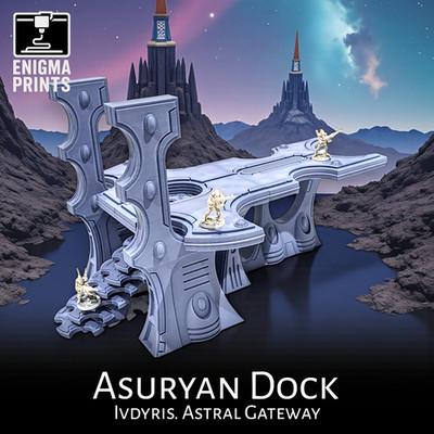 Asuryan Dock - 28mm 3D Printed Space Elf Sci-Fi Wargaming Tabletop Terrain