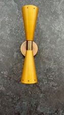 1950's Mid Century Brass Wall Sconce Italian Stilnovo Adjustable Reading Lamp