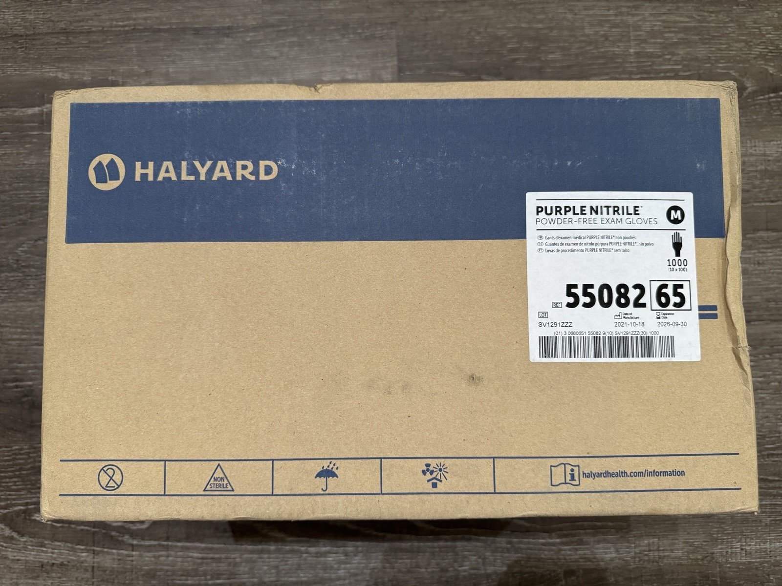 HALYARD PURPLE NITRILE Powder-Free Exam Gloves Non-Sterile 10 Boxes