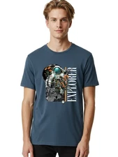 Explorer Mens Graphic Tee,100% Cotton,Casual Summer Wear