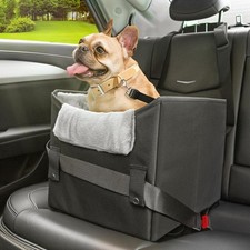 "Dog Car Seat for Small Dogs or Medium Size Portable Car Booster Seat with Harne