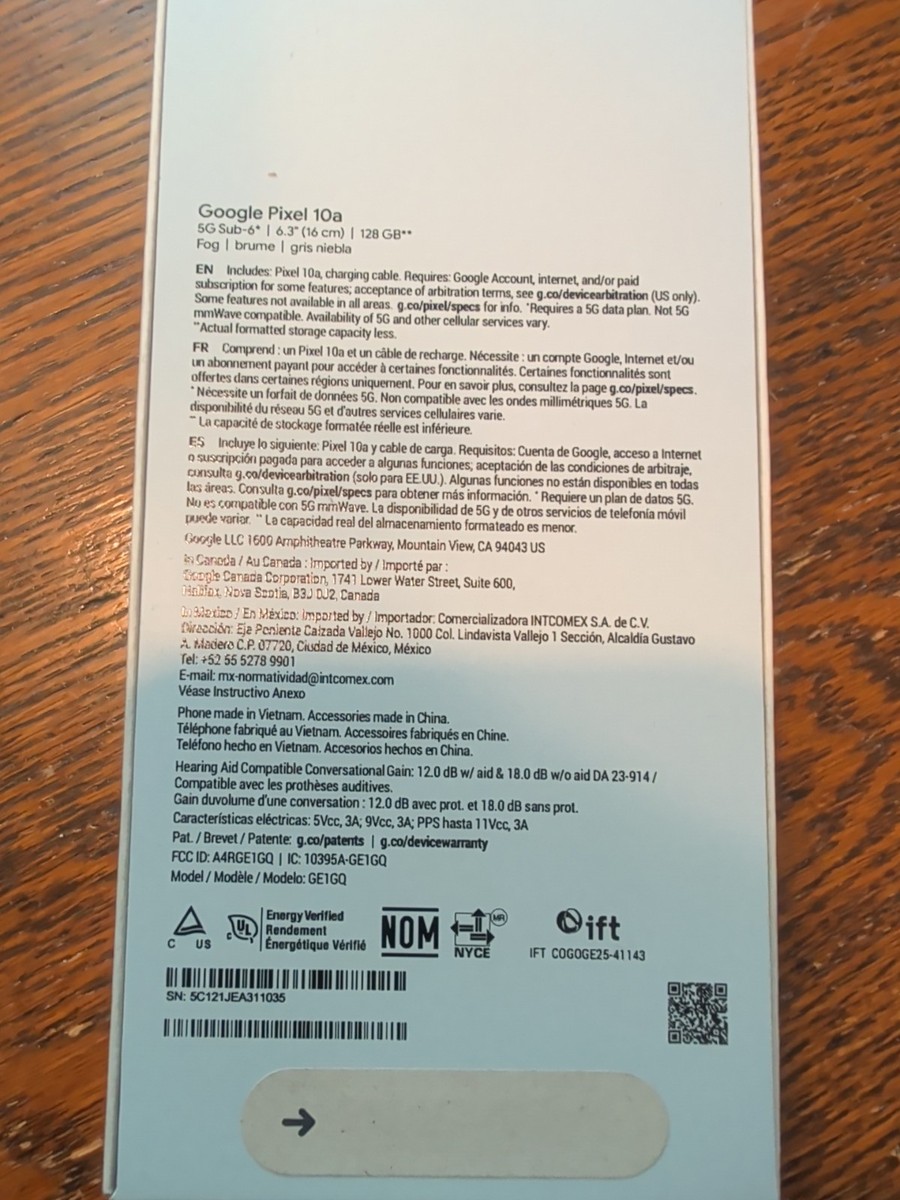Google Pixel 10a - 128 GB - Fog (Unlocked) for sale online | eBay