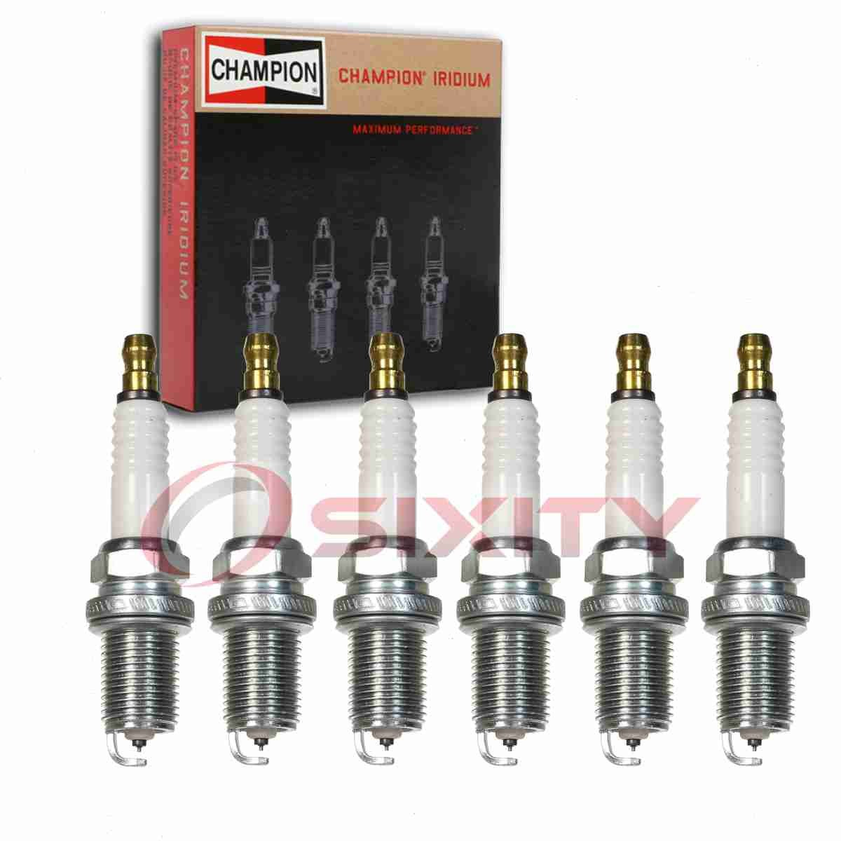 6 pc Champion Iridium Spark Plugs for 2001-2004 Nissan Frontier 3.3L V6 eb