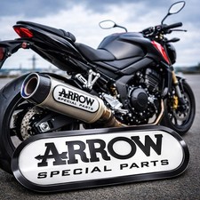 ADESIVO SCARICO ARROW 3D ALTE TEMPERATURE IN METALLO STICKER CARENE TELAIO MOTO