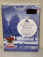 Tis The Season Christmas Piano 2 Cd Collection Fireplace Dvd New