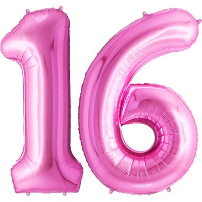 Balloons 16 or 61 Years Pink Huge 100cm