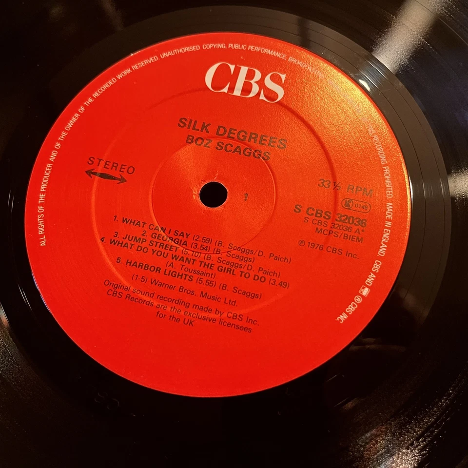 [ROCK/POP]~EXC LP~BOZ SCAGGS~Silk Degrees~[1984~CBS~Issue]~UK IMPORT - Image 4 of 4