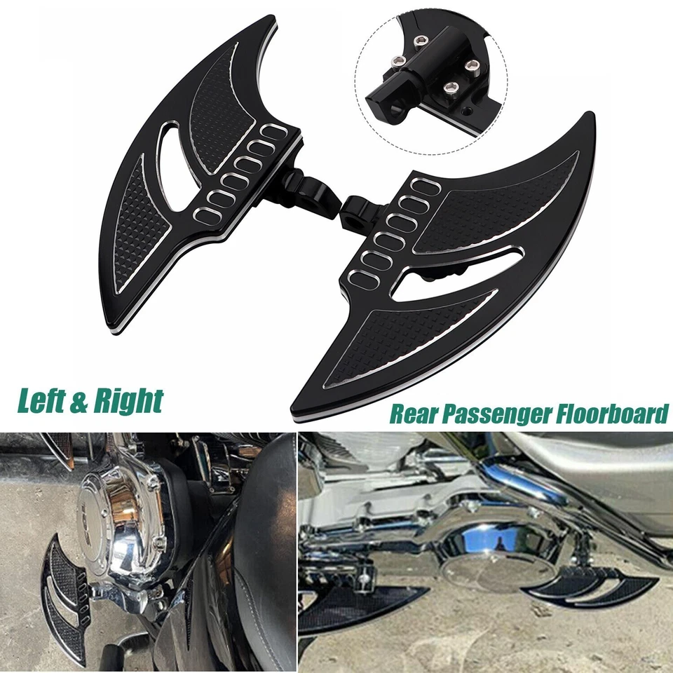 estriberas cromadas delanteras + traseras para Harley Electra Glide Dyna Road King Foto 2 de 4