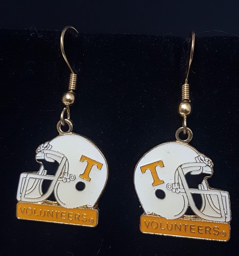 Tennessee Volunteers College Football Helmet Earrings Vtg 1-5/8" L Hooks UT NCAA - Picture 15 of 17