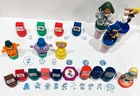 Vintage 80s Cartoons Lot 20 Ink Rubber Stamps He Man MOTU Muppets Cabbage Patch