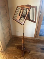 Antique Vintage Music Stand Double Sided Extended High