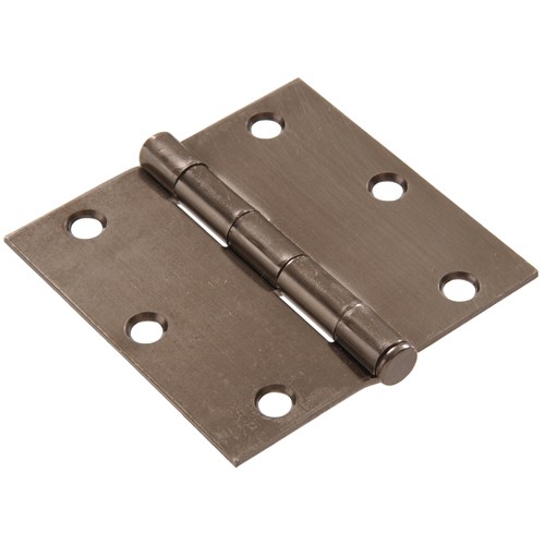 Hillman Square Corner Door Hinge Pewter (3-1/2") 851265