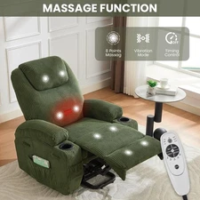 Electric Power Lift 155° Recliner Chair for Elderly Lift Chair w/ Massage Cup