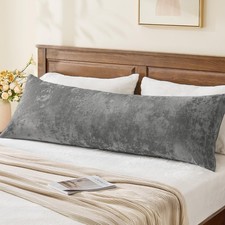 Velvet Body Pillow Cover with Zipper, Soft and Plush 20x54 Long Pillow Case, ...