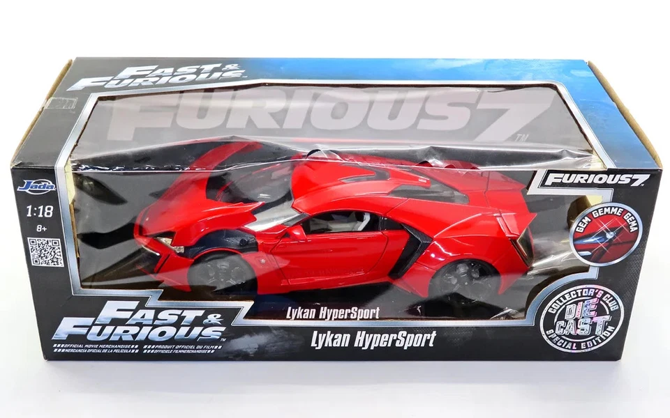 Mini Car 1/18 Lykan Hypersport Red Fast And Furious 97388 Box Jacket Case Missin - Image 2 of 4
