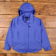 Vintage L.L.Bean Windbreaker Jacket S Petite Blue Womens