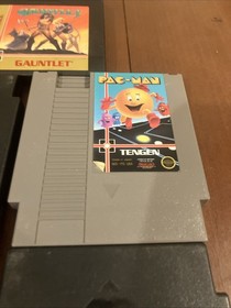 Lot Of 5 Tengen NES Games: Gauntlet Pacman Rbi Baseball Rolling Thunder Super