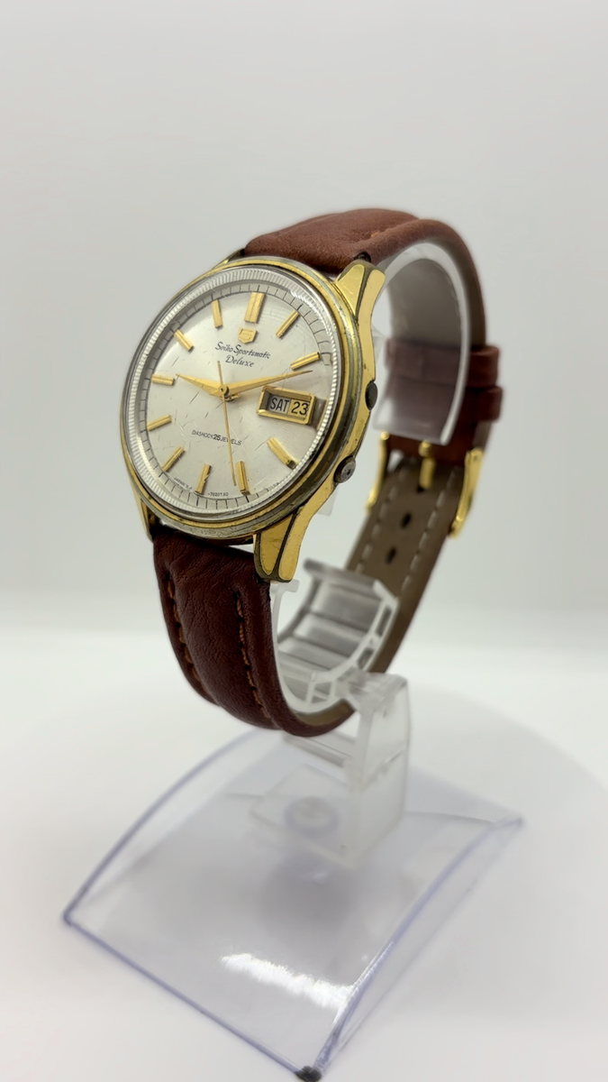 Vintage 1965 Seiko 5 Sportsmatic Deluxe 7619-7010 Automatic Watch