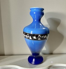 Vintage Edwardian Colbalt Blue Mantle Vase  Arabian Decoration Shaw & Copestacke