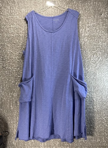 Escape By Habitat Dress A-Line Shift Dress Xl Bohemian Preppy Pockets Purple